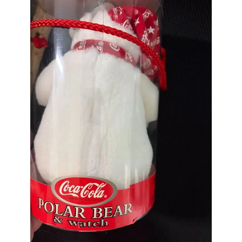 vtg Coca cola limed ed. polar bear plush with watch by cavanagh